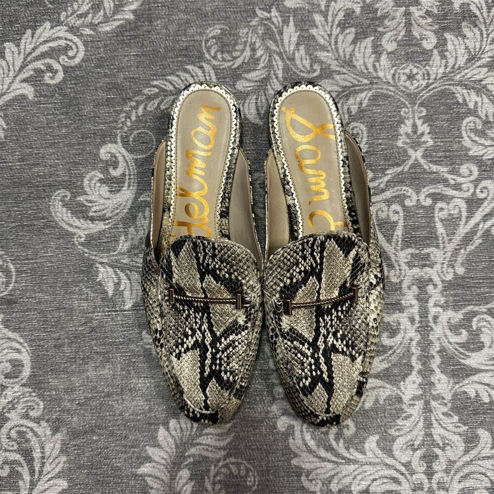Sam Edelman Linnie Bit Mule Loafer Women's 8.5 Multicolor Snakeprint